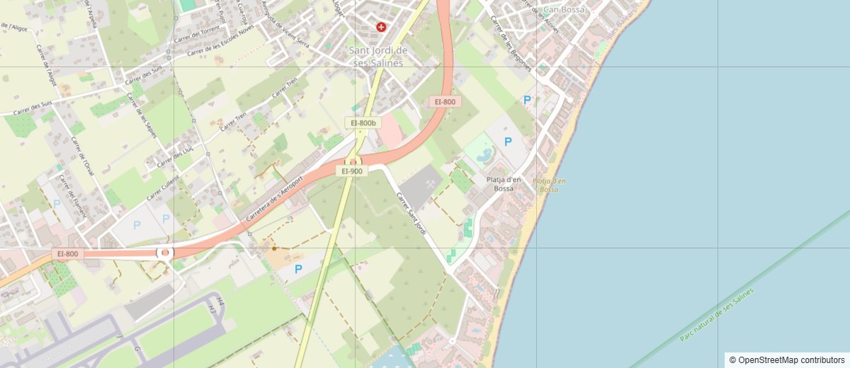 Mapa de Sant Jordi de ses Salines, Ibiza